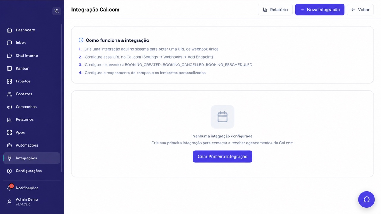 Configuração de Cal.com